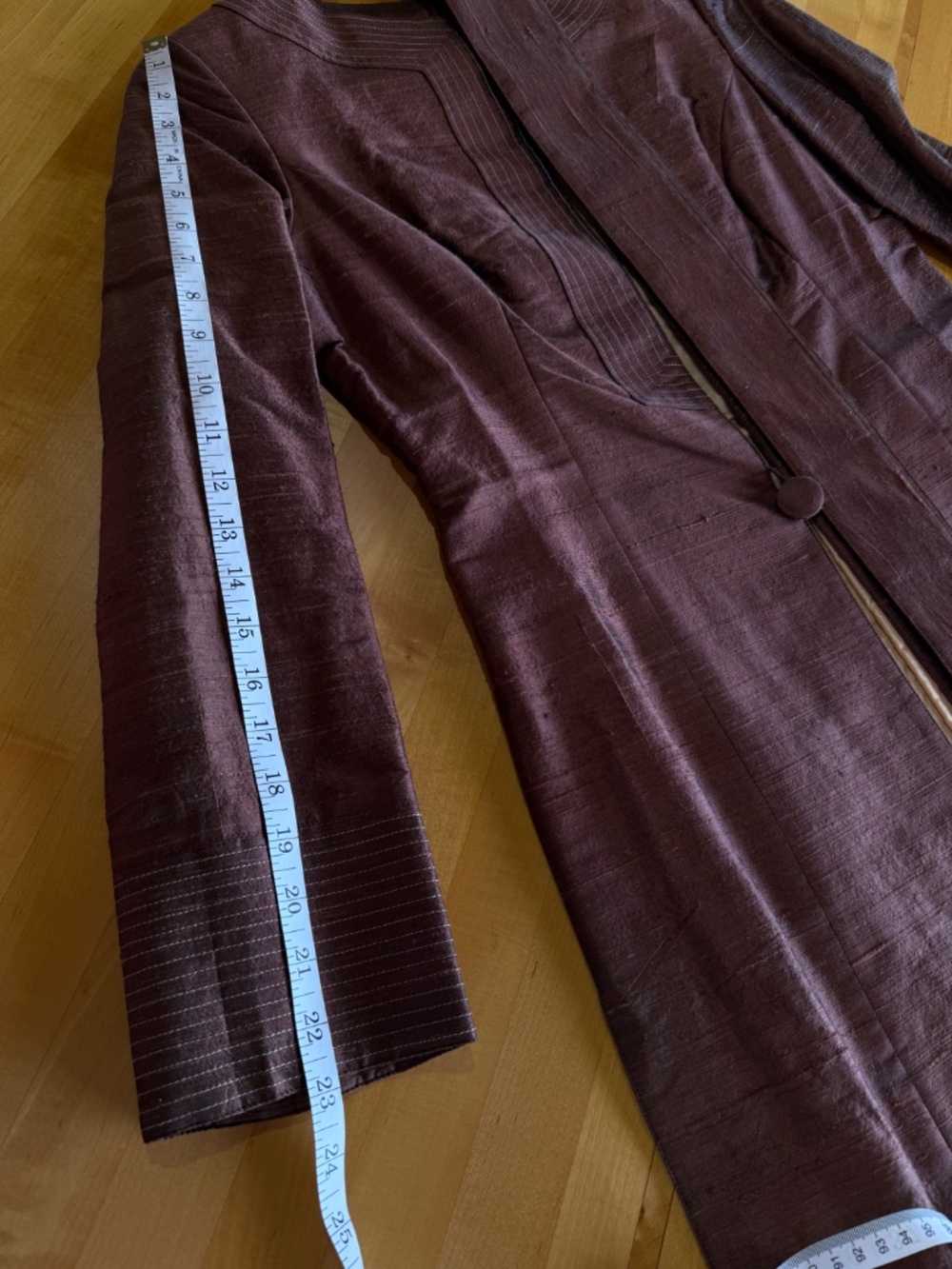 Bronze Iridescent Raw Silk Jacket - Picture 11 of 12